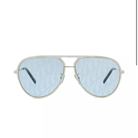 DIOR DiorEssential A2U Silver/Blue Aviator Unisex Sunglasses - Picture 6 of 9